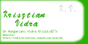 krisztian vidra business card